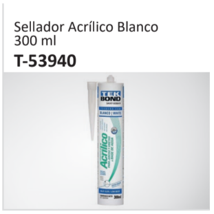 Sellador Acrílico Blanco300 ml T-53940