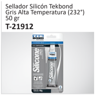 Sellador Silicón TekbondGris Alta Temperatura (232°)50 gr T-21912