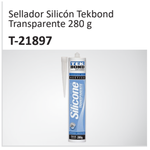 Sellador Silicón TekbondTransparente 280 g T-21897