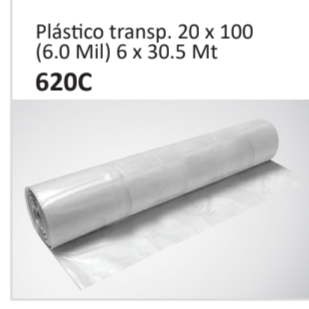 Plastico transp. 20 x 100(6.0 Mil) 6 x 30.5 Mt 620C